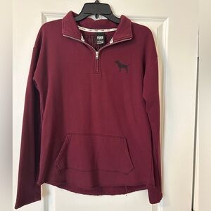 Victoria secret PINK maroon quarter zip